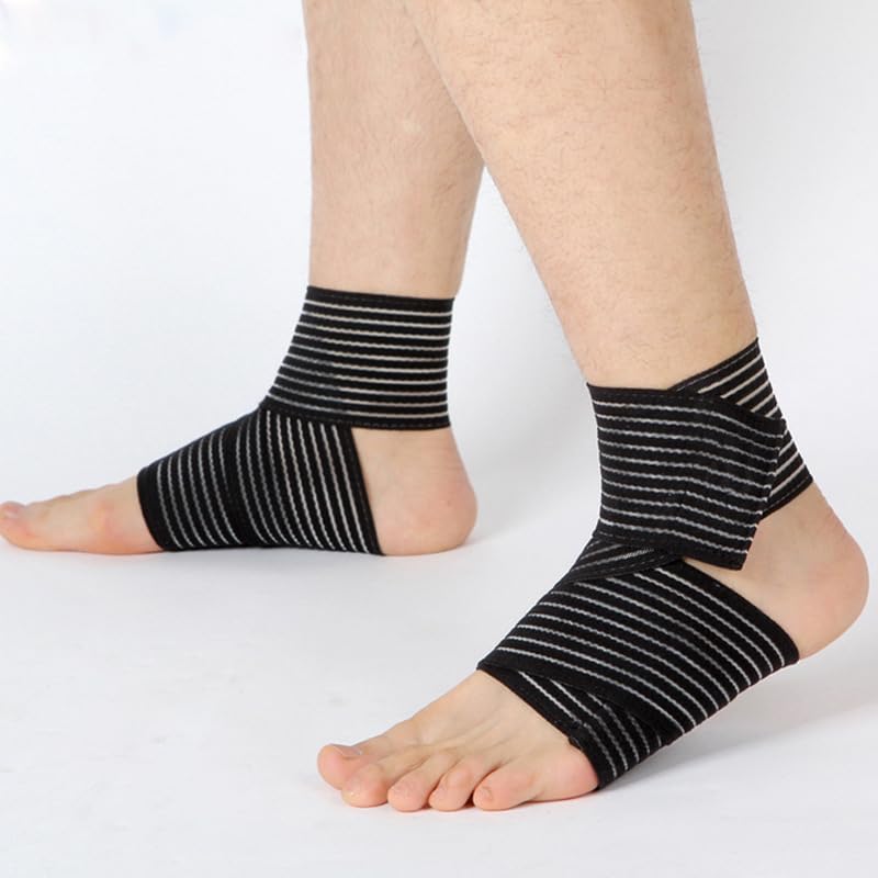 Mealah Elastic Ankle Compression Bandage Adjustable Ankle Strap Heel Brace Wraps Breathable Ankle Band for Stabilising Ligament