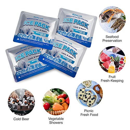 Cooler Ice Packs Reusable Ice Packs for Coolers Long Lasting Freezer Packs for Cooler Bag, Lunch Bags, Cooler Backpacks - color: 4 Pack - Lunch Box Ice Packs