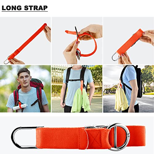 ZINZ Elastic Jacket Gripper Travel Strap with D-Ring Hooks and Buckle - color: Orange/Uk