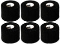 Powerflex Stretch Athletic Tape - 6 Rolls - color: Black, size: 2" x 6 yds