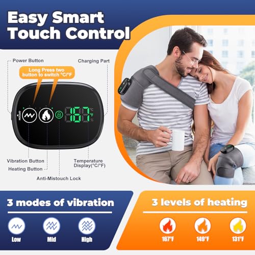 Cordless Heated Knee Massager FSA Eligible - style: Grey 1 Pack
