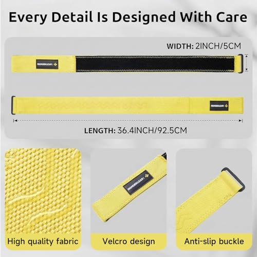 MANUEKLEAR Non-Slip Blood Flow Restriction Bands, BFR Booty Bands for Women - color: Yellow