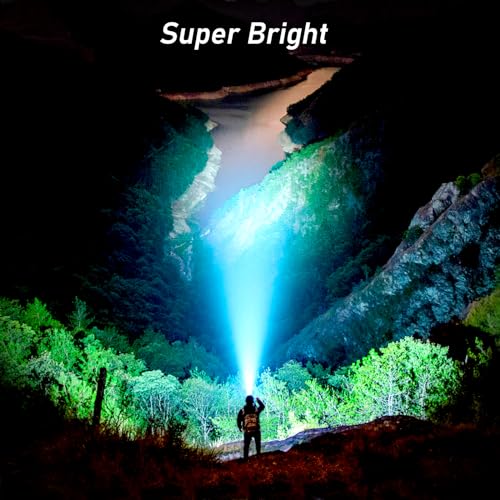 Blukar LED Headlamp Rechargeable, 2000L Super Bright Headlight Flashlight - color: Orange