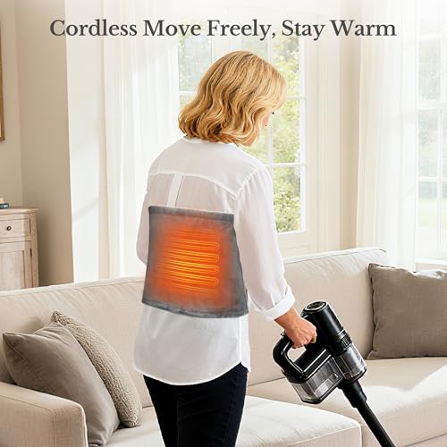 Cordless Heating Pad for Back, Rechargeable Electric Heat Wrap