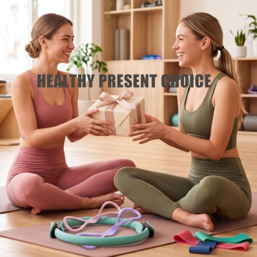 Resistance Bands with Handles,Figure 8 Resistance Band Elastic Fitness Bands Exercise Band for Home Yoga Gym Workout - color: Purple-15LB+Pink-25LB