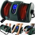 Best Choice Products Shiatsu Foot Massager with Heat for Plantar Fasciitis & Neuropathy, Kneading Foot & Calf Massager with Remote, 360° Adjustable Handle, Rolling & Compression Massage - Green - color: Green