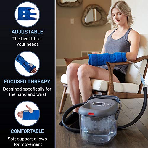 Cold Water Therapy Wrist and Hand Wrap for Cryotherapy Unit - Pad Only for Circulating Ice Machine for Surgery, Pain - style: Hand Wrap
