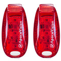 EverLightFX USB Rechargeable LED Safety Light 2 Pack, Clip On Strobe Light - color: Red