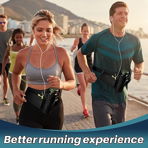 Abbylike 2 Pcs Waist Pack, Running Hydration Belt with Water Bottle Holder