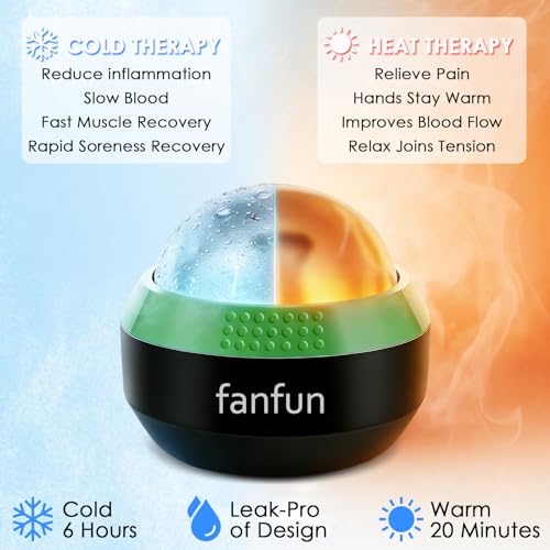 Massage Ice Roller Ball - Cold & Heat Therapy Roller for Deep Tissue Massage Pain Relief, Plantar Fasciitis Roller (Black & Green) - color: Black & Green