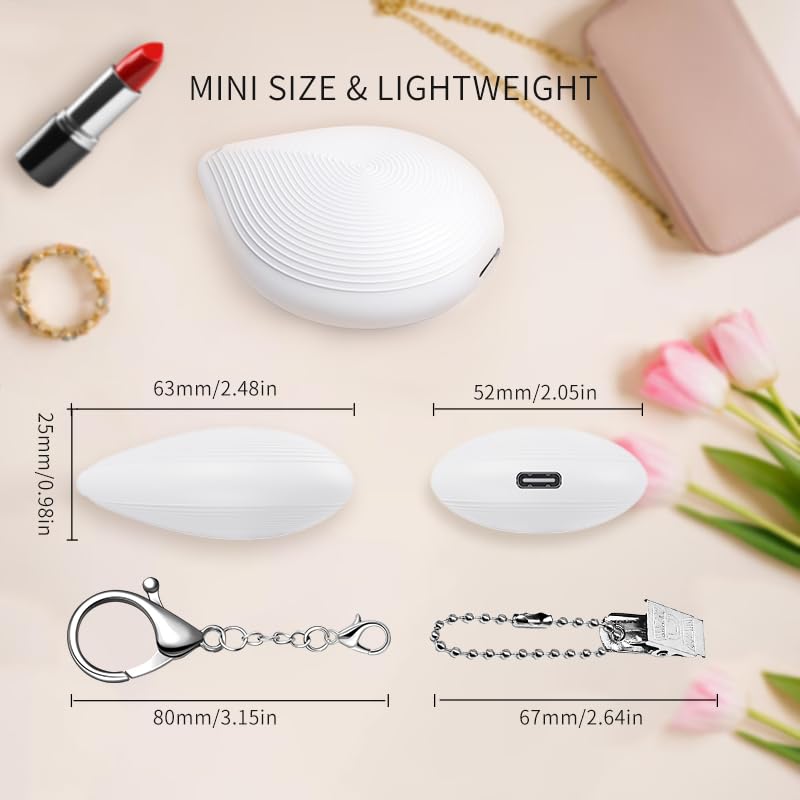 Tubasion 2-in-1 Purse Light with Clip & Hook, USB-C Rechargeable Handbag Light, Ultra Bright Bag Lights for Purses, Upgraded Automatic Sensor Purse Must Haves Accessories Gift for Women Girls - style: Teardrop_1Pack with Gift-Box