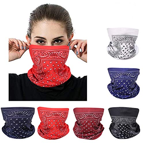 Face Mask Multi Bandana Neck Gaiter Seamless Magic Headband Outdoor Face Scarf for Dust Wind and UV Resistance - color: No5