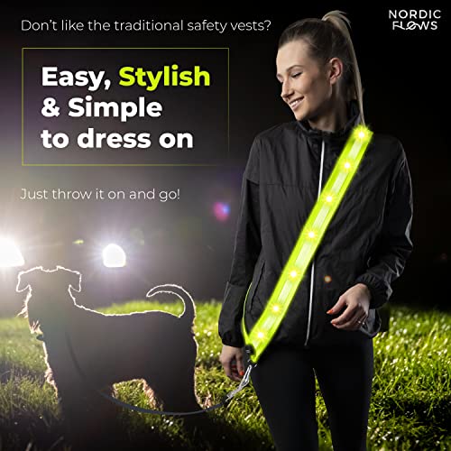 Rechargeable LED Reflective Sash for Night Walking