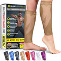 BLITZU Calf Compression Sleeves, Footless Compression Socks for Men & Women - color: Nude, size: Small/Medium