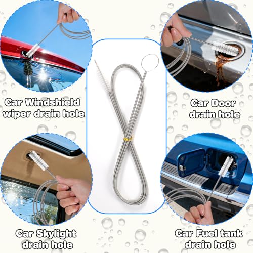 Ixiaoyoo 11 Pcs Cleaning Brushes Set, 8 Inch + 60 Inch Cleaner Brushes - color: 8 Inch + 60 Inch White