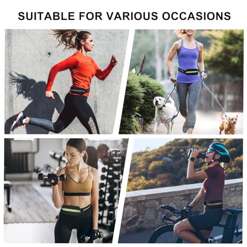 Running Belt for Women Men, Phone Holder for Running, Running Fanny Pack, Holder for Phone, Running Waist Pack, Expandable, Adjustable - color: NA-4 Black
