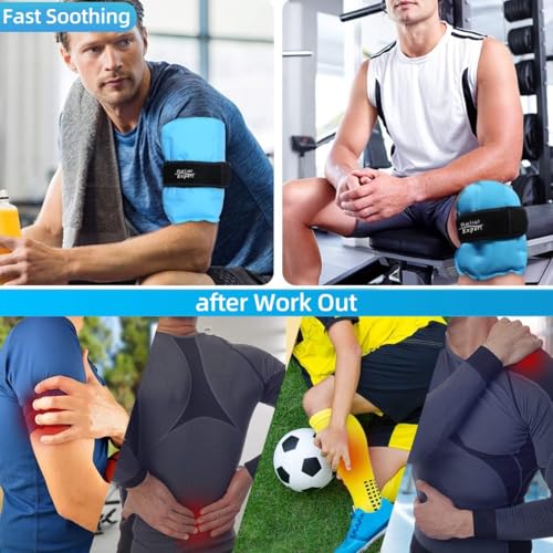 Relief Expert Reusable Gel Ice Pack Wrap (16"x9") - Reusable Cold Pack for Lower Back, Shoulder, Knee & Hip - Flexible, Hands-Free Cold Therapy with Adjustable Strap