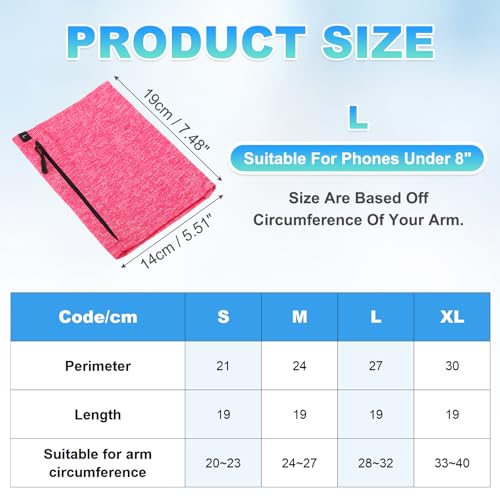 PATIKIL Sports Armband Sleeve L Size Universal Running Holder Arm Band Pink - color: Pink, size: L