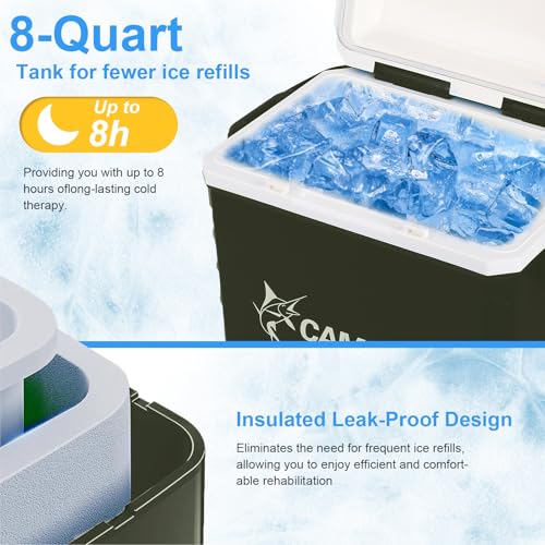 Cold Therapy Machine with Speed Control Ice Machine for Knee After Surgery, Knee Replacement Recovery System, Cryotherapy Pain Relief with Universal Compression Pad for Shoulder, Hip and Ankle (Cyan) - color: Green
