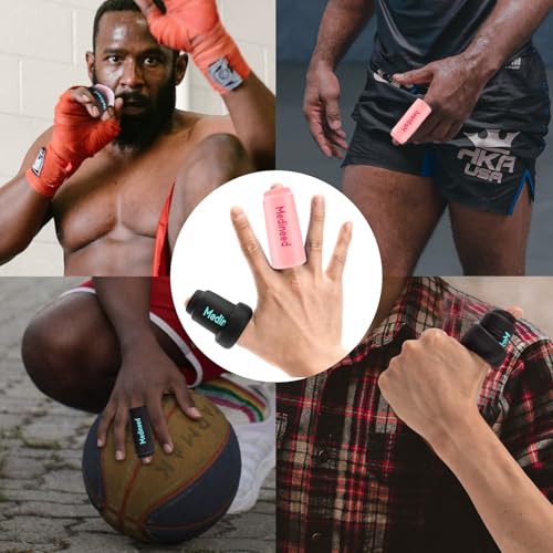 Medineed 2PCS Finger Gel Ice Pack Sleeves, Cold Therapy for Injuries, Pink - color: Pink