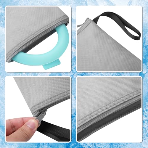 Neck Cooling Tube Wraps, Reusable Ice Ring Neck Cooler for Hot Weather - color: Green*2