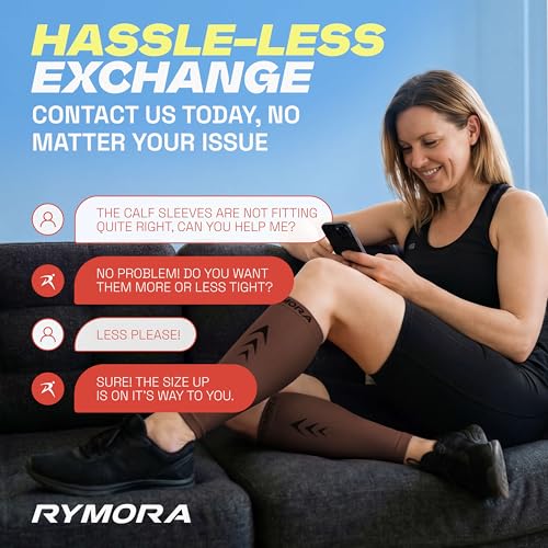 Calf Compression Sleeves for Men & Women - Sports, Running, Shin Splints - color: Deep Cocoa