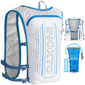 INOXTO Running Hydration Vest Backpack,Lightweight Insulated Pack with 1.5L Water Bladder Bag Daypack for Hiking Trail Running Cycling Race Marathon for Women Men - color: White stripes