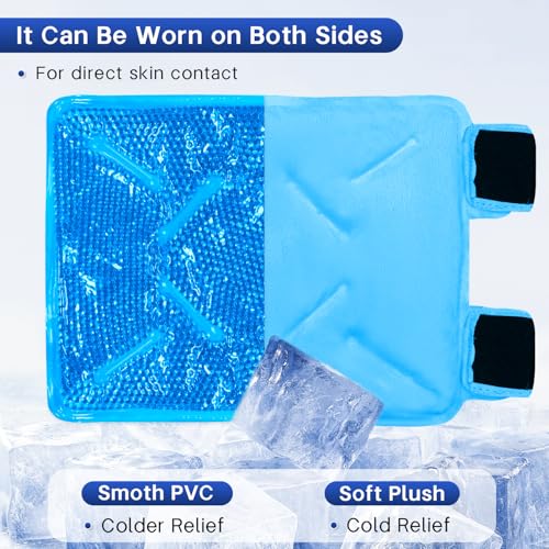 Knee Ice Pack Wrap for Pain Relief 2 Pack, Reusable Gel Cold Therapy, Blue - color: Blue-2 Pack