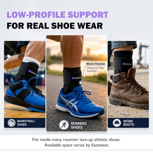 Ankle Brace, Figure 8 Lace Up Stabilizer with Side Support Pads - size: Large