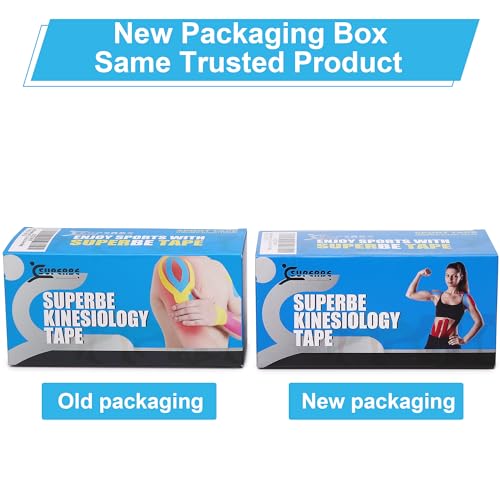 Kinesiology Tape Precut Strips K Tape Rolls for Muscle Support - color: Beige,black,blue