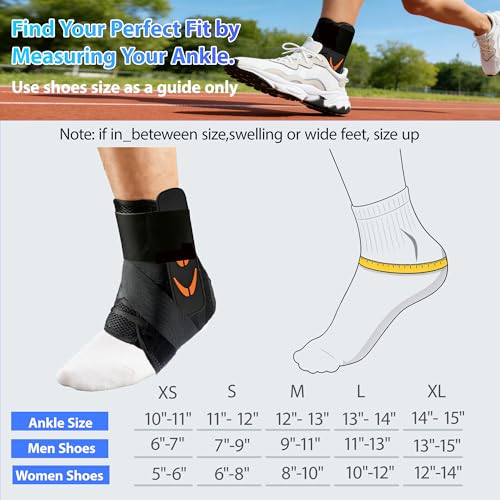 Slim-Fit Ankle Brace, Quick Lace Up,2 Side Stabilizing Pads, Medium - size: Medium