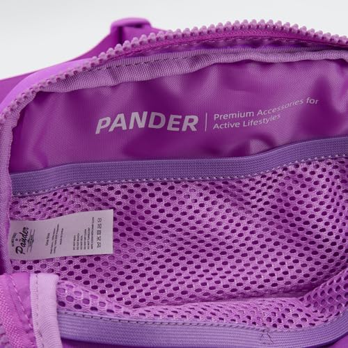 Pander Nylon Fanny Pack for Women, Two-Way Zipper Crossbody Bag - color: Violet