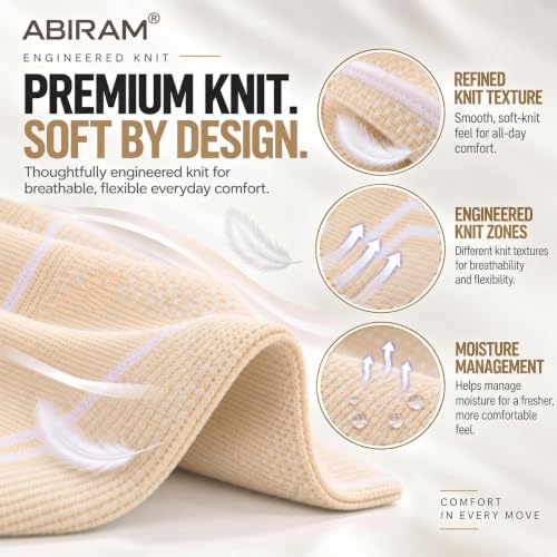 ABIRAM Ankle Brace Compression Sleeve with Adjustable Support Strap - color: Light Beige, size: Small