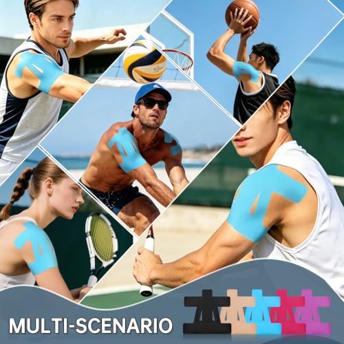 Precut Kinesiology Tape for Shoulder, 20 Pcs, Blue - color: Blue, size: 20 Pcs