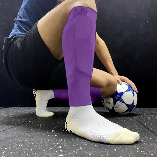 COUVER Unisex Long Leg Compression Sleeves - color: Purple, size: Medium