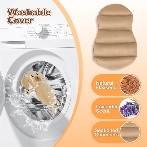 Microwave Heating Pad for Pain Relief, 16" x 11" Microwavable Heating Pads for Cramps, Back Pain, Neck Shoulder, Muscles, Knee, Joints, Natural Heat Pack Moist Heat, Golden Retriever - size: Golden Retriever
