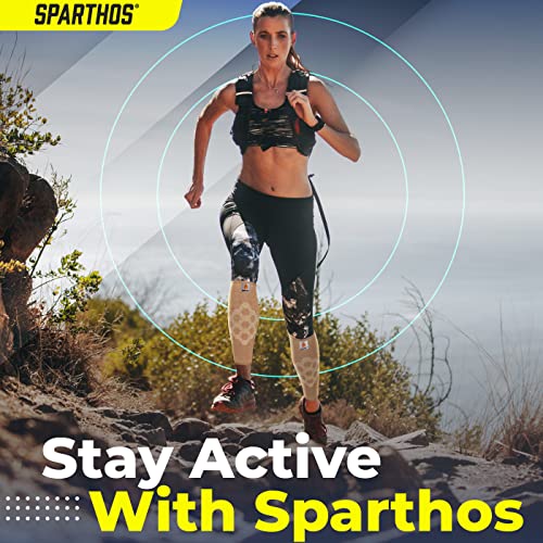 Sparthos Calf Compression Sleeves, Shin Splint Relief Men, Women - Beige-M - color: Desert Beige