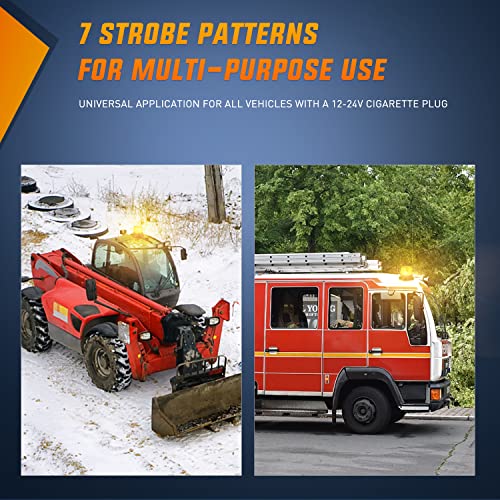 Nilight 40 LED Strobe Light Amber Warning safety Flash Beacon Lights - color: ABS Base