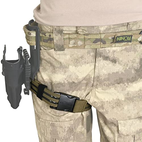 Tactical Leg Strap,Secure Non-Slip Elastic Thigh Strap with Quick-Release Buckle for Drop Leg Holster Platforms and Thigh Rig - color: Ranger Green