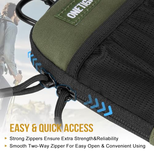 ONETIGRIS Backpack Strap Pouch, MOLLE Phone Holster for Backpack & Belt - color: Green