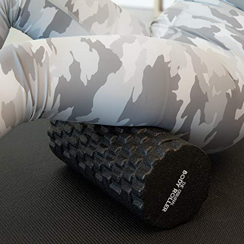 The Original Body Roller - High Density Foam Roller Massager for Deep Tissue Massage of the Back and Leg Muscles - Self Myofascial Release of Painful Trigger Point Muscle Adhesions (Black) - color: Black