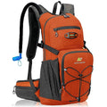 N NEVO RHINO Hydration Backpack, 18L Hiking Backpack with 3L Water Bladder - color: Orange