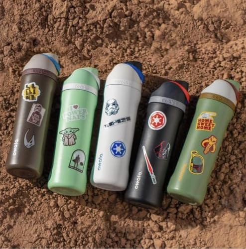 Owala Star Wars FreeSip Stainless Steel Water Bottle 24 oz Boba Fett - color: Boba Fett, size: 24 Ounces