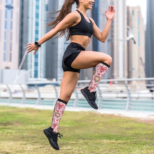 Graduated Compression Socks Knee High For Women Men Athletic - color: 24