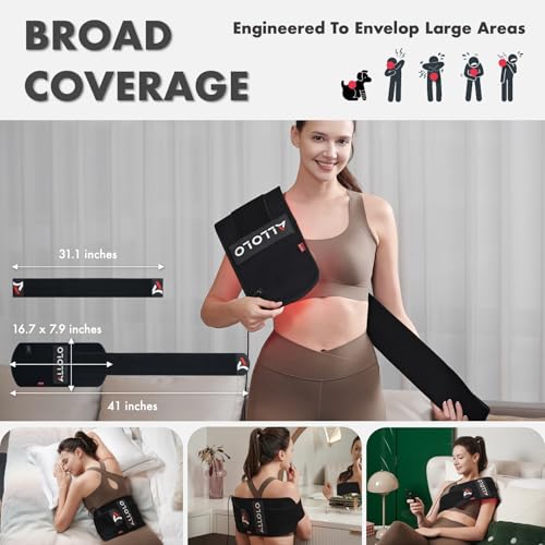 ALLOLO Red Light Therapy for Body, 3 in 1 LEDs Red Light Therapy Belt - size: 16.7"*7.9"