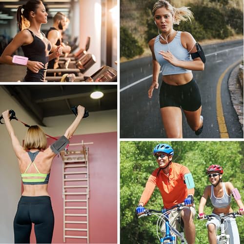 Phone Holder for Running Armband Cell Phone Holder for iPhone 15 14 13 12 11 Pro Max Xs Xr X 8 7 6 Plus SE Mini Galaxy Ultra S24 Note 20 Arm Bands Fit Exercise Workout Bag Women Kids Pouch - color: 8-Pink