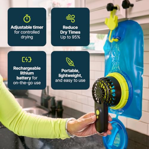 Drye® Hydration Reservoir Dryer Kit – Compatible with CamelBak® Crux® Reservoirs – Fast-Drying – Rechargeable Fan with Tube Dryer & Adjustable Timer