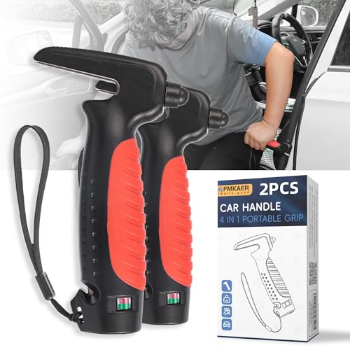 4 in 1 Car Door Handle Assist for Elderly 2PCS - Multifunction Car Transfer Aid - Help Elderly Get Out of Car, Auto Cane Portable Vehicle Support Handle for Seniors, Handicapped, Max 450 Pounds - size: 2pcs