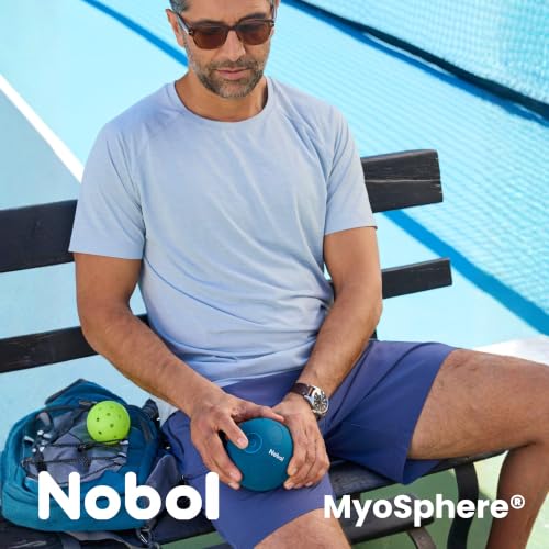 MyoSphere® Vibration Massage Ball & MyoBelt Kit, Portable Muscle Recovery Tool with Bluetooth Belt Remote Deep Tissue Vibration Rechargeable Massager - Nobol Blue - color: Nobol Blue