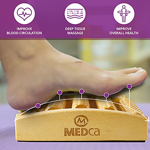 MEDca Pressure Point Therapy Massager - X-Large Dual Foot Massager Roller Feet, Arch and Heel Pain, Plantar Fasciitis Relief, Improve Circulation and Acupressure